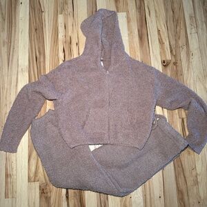 Skims Cozy Knit Loungewear Hoodie & Jogger Set